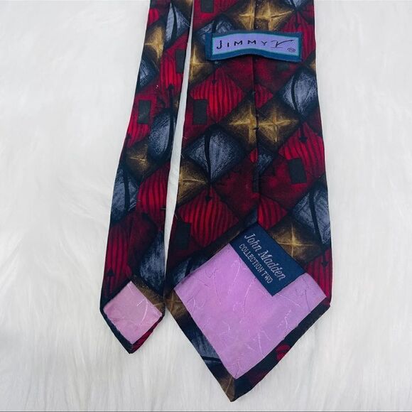 Jimmy V John Madden Collection Two Mens 100% Silk Necktie Stonehenge Made in USA - Picture 6 of 10